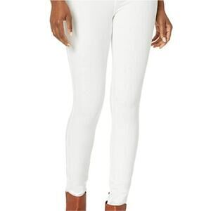 NWT No Nonsense Denim Leggings Size S White Stretch with pockets.
